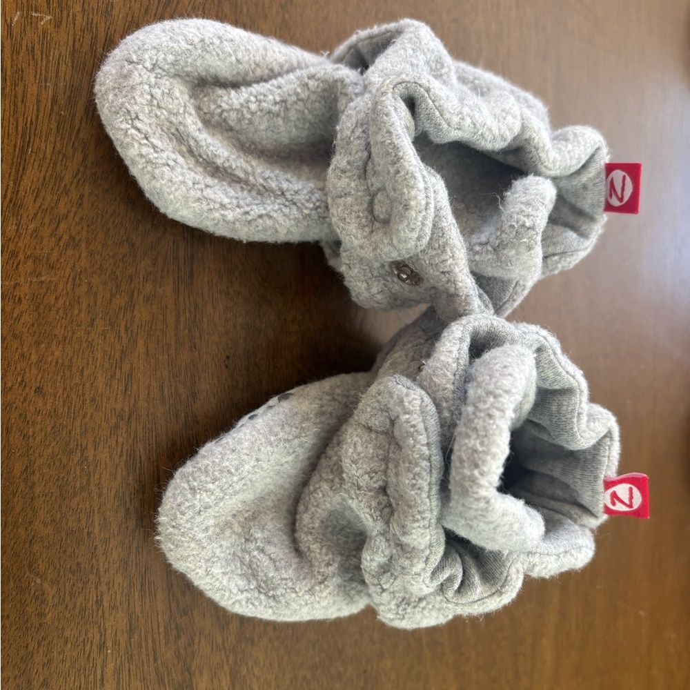 Cozy Gray Baby Booties